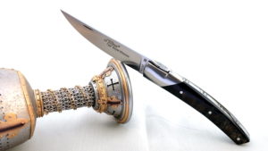 GOYON-CHAZEAU, Taschenmesser Thiers Pirou, Büffelhorn-Kruste