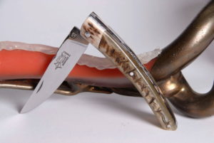 Taschenmesser Thiers Arbalete Genes David, Hirsch-Widder-Horn-Kruste