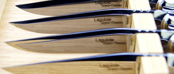 Laguiole GOYON-CHAZEAU PRESTIGE, 6-teilig, Steakmesserset Amourette, glänzend